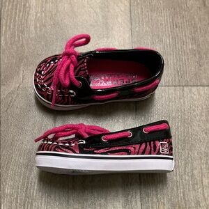 Baby Girl Sperry Topsider Biscayne‎ Animal Print Crib Shoes
